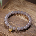 Lotus pod ? Natural Violet Emerald Jade Stone Bracelet