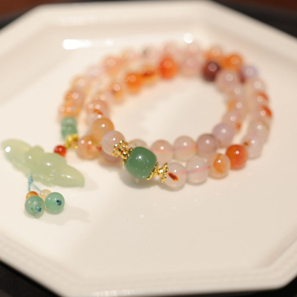 Pods ? Double Circle Agate Bead Bracelet
