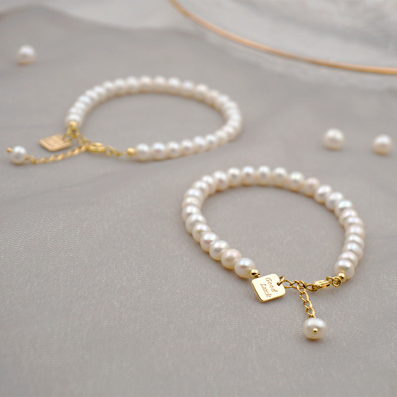 Good Luck Tag ? Natural Freshwater Pearl Bracelet