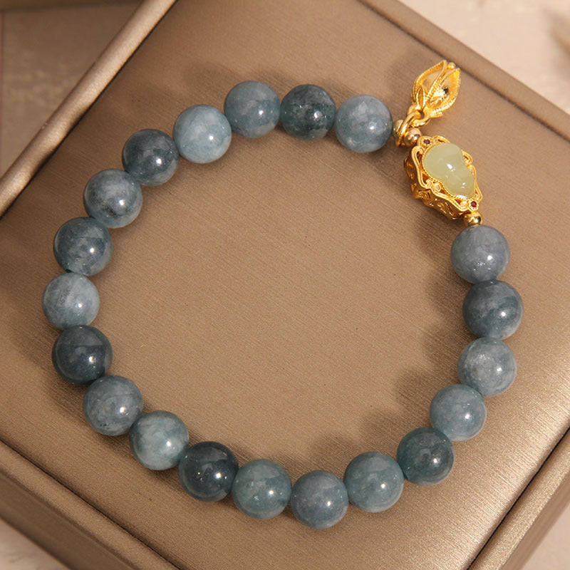 Lily of the valley gourd Natural Emerald Jade Stone bracelet