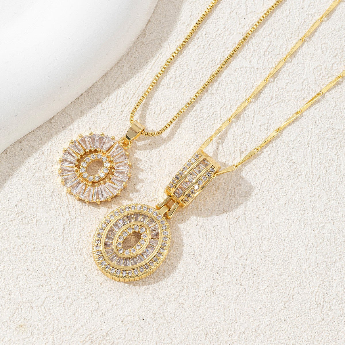 Iced-Out Initial Pendant Necklace