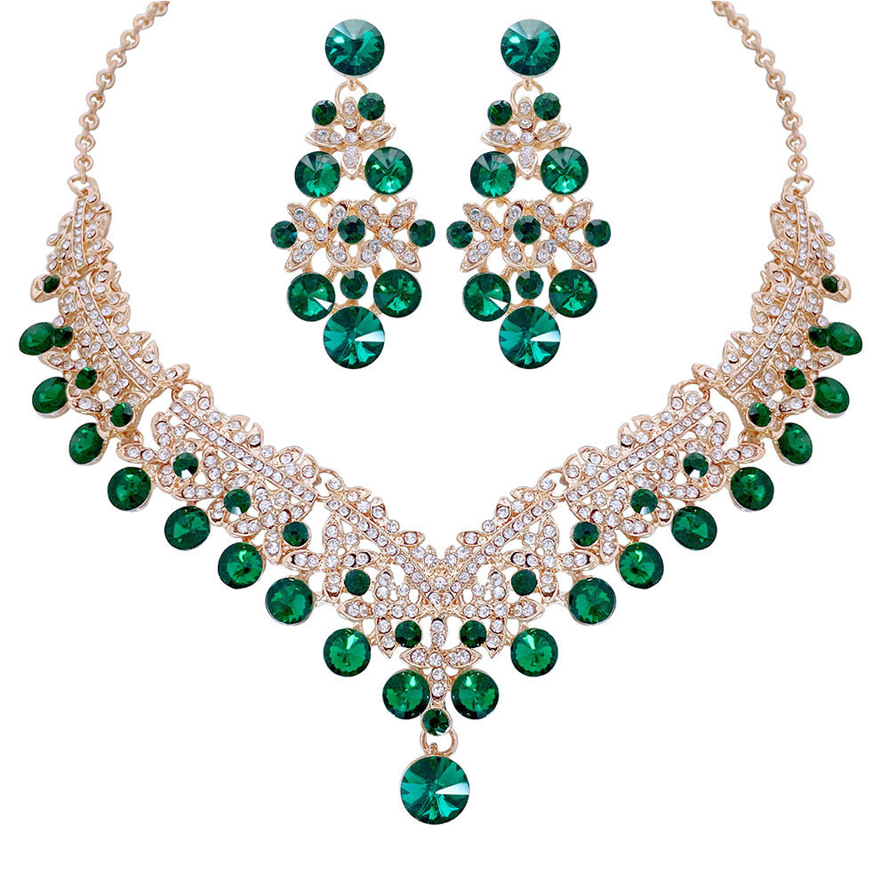 Natural Gemstone Necklace & Earrings Set