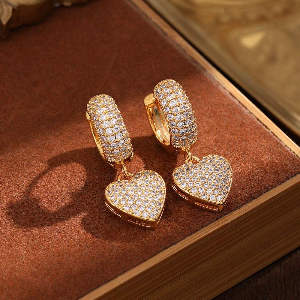 Elegant Heart Drop Earrings