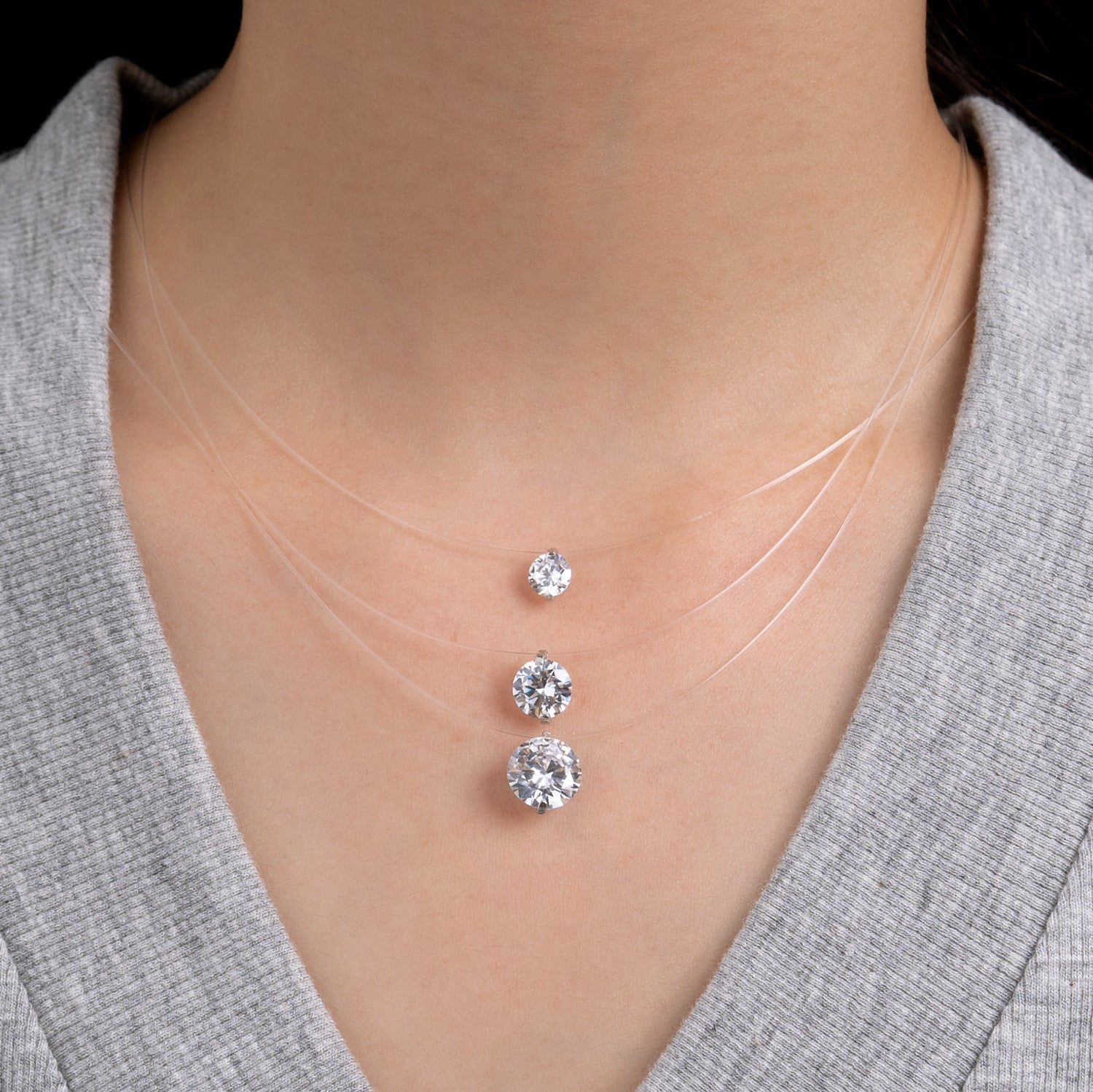 Mermaid Tears Invisible Floating Necklace