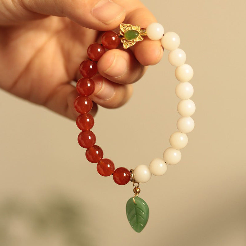 Red Crystal & Bodhi Bracelet