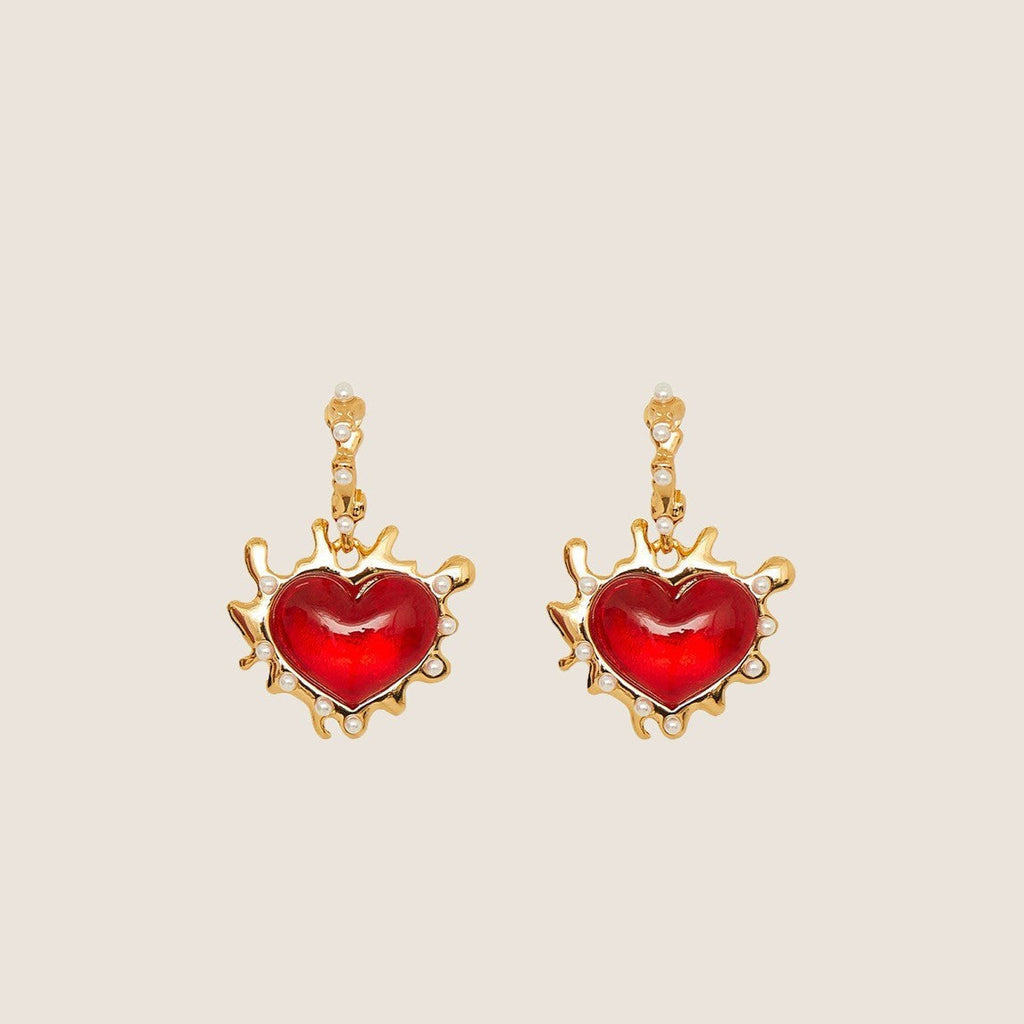 Flame Heart Earrings