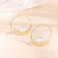 Minimalist Pearl Hoop Earrings