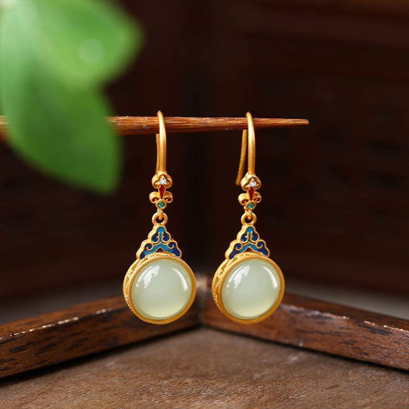 Lucky Jade Cloud Drop Earrings