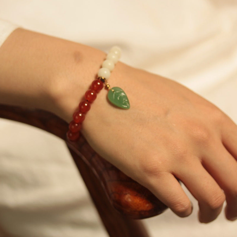 Red Crystal & Bodhi Bracelet