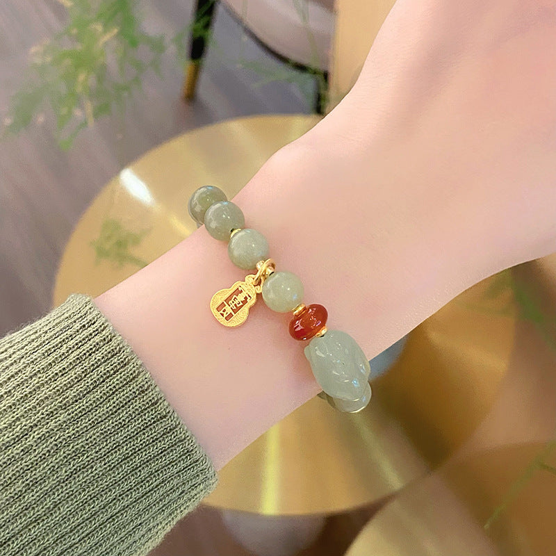 Energy Guardian ? Natural Emerald Jade stone bracelet