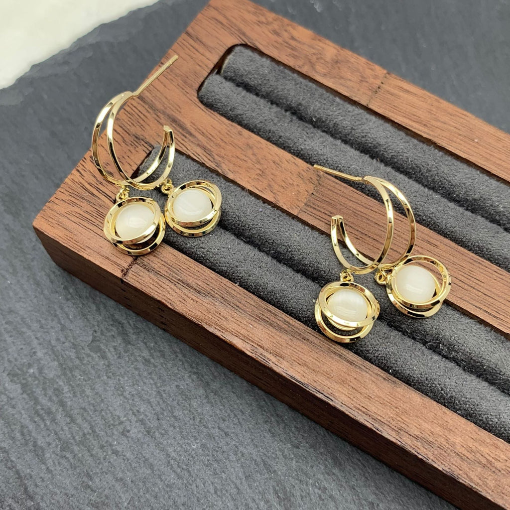 Elegant Double-Layer Earrings
