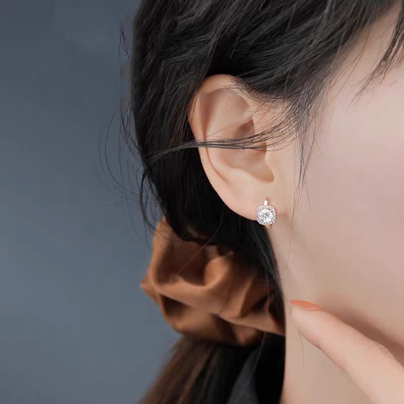 Classic Cushion-Set Diamond Stud Earrings