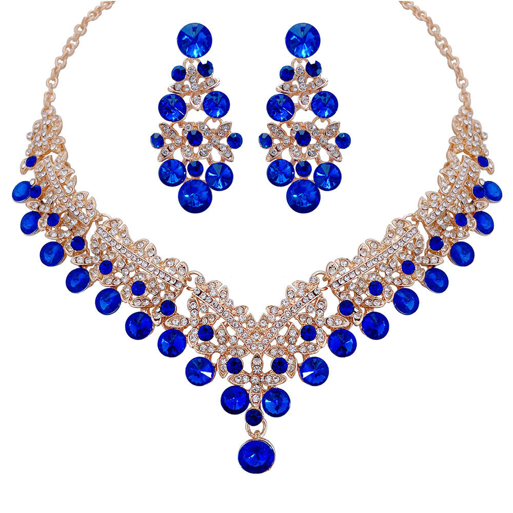 Natural Gemstone Necklace & Earrings Set