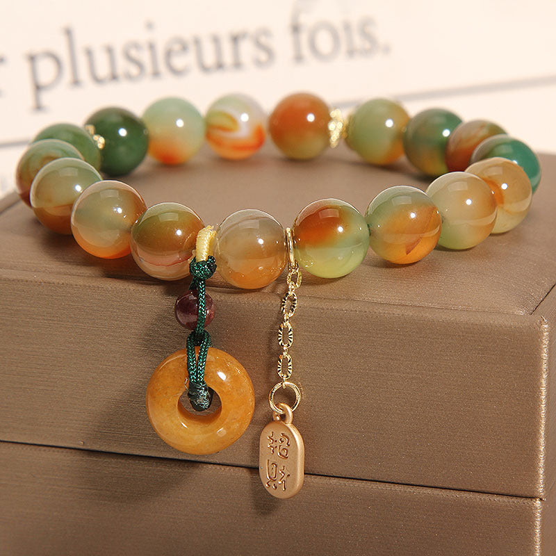 Safety clasp ? Natural colorful agate bracelet