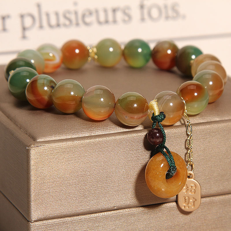 Safety clasp ? Natural colorful agate bracelet