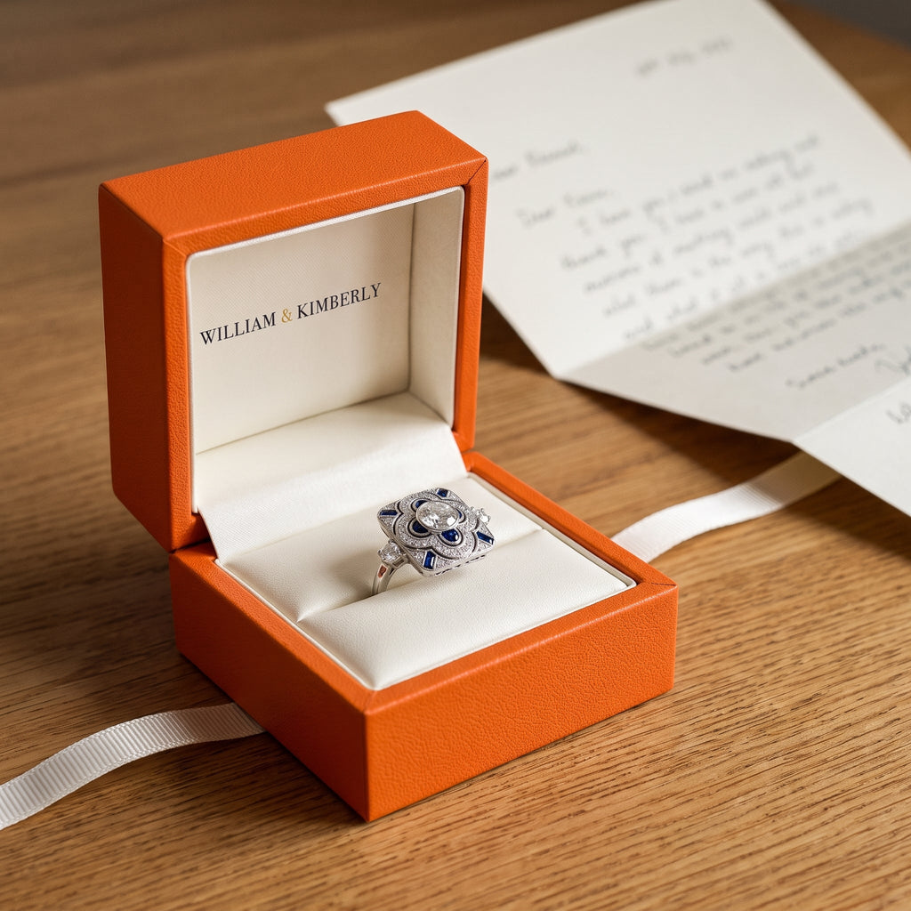 Ele White Gold Sapphire Ring