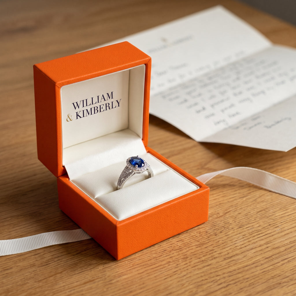 Leonora White Gold Sapphire Ring