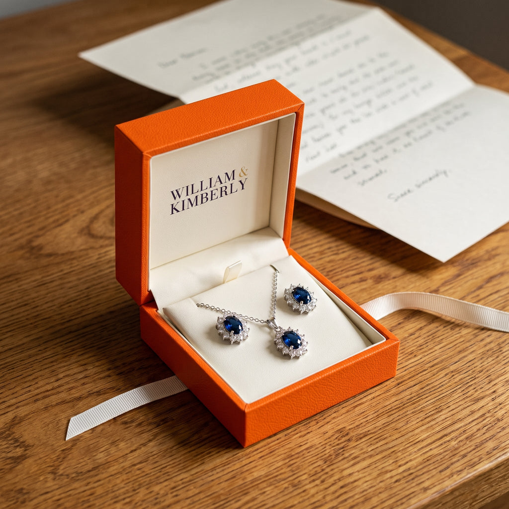 Anouk White Gold Sapphire Set
