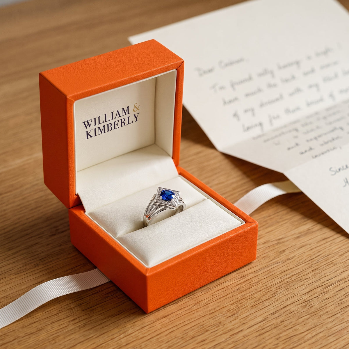 Vespera White Gold Sapphire Ring