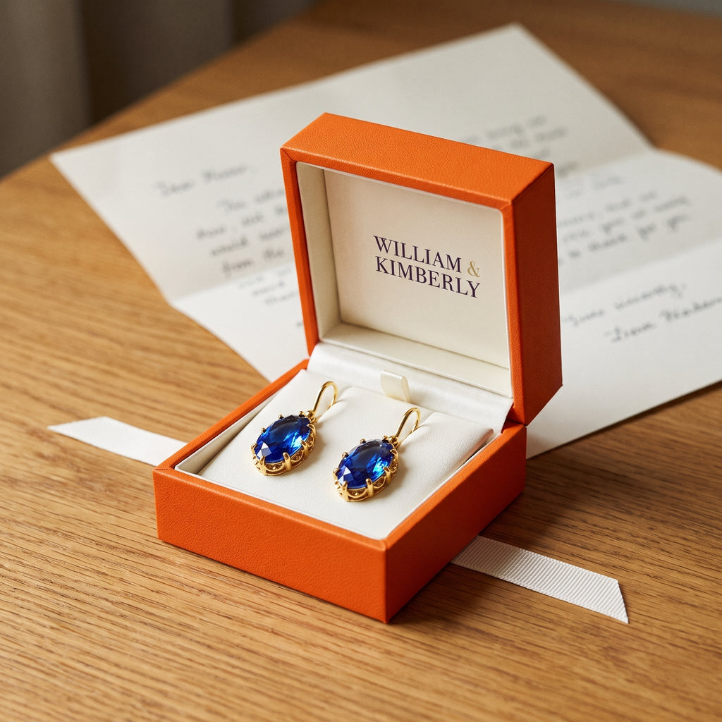 Paulina Gold Sapphire Earrings