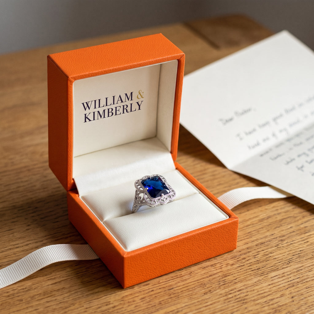 Romilly White Gold Sapphire Ring