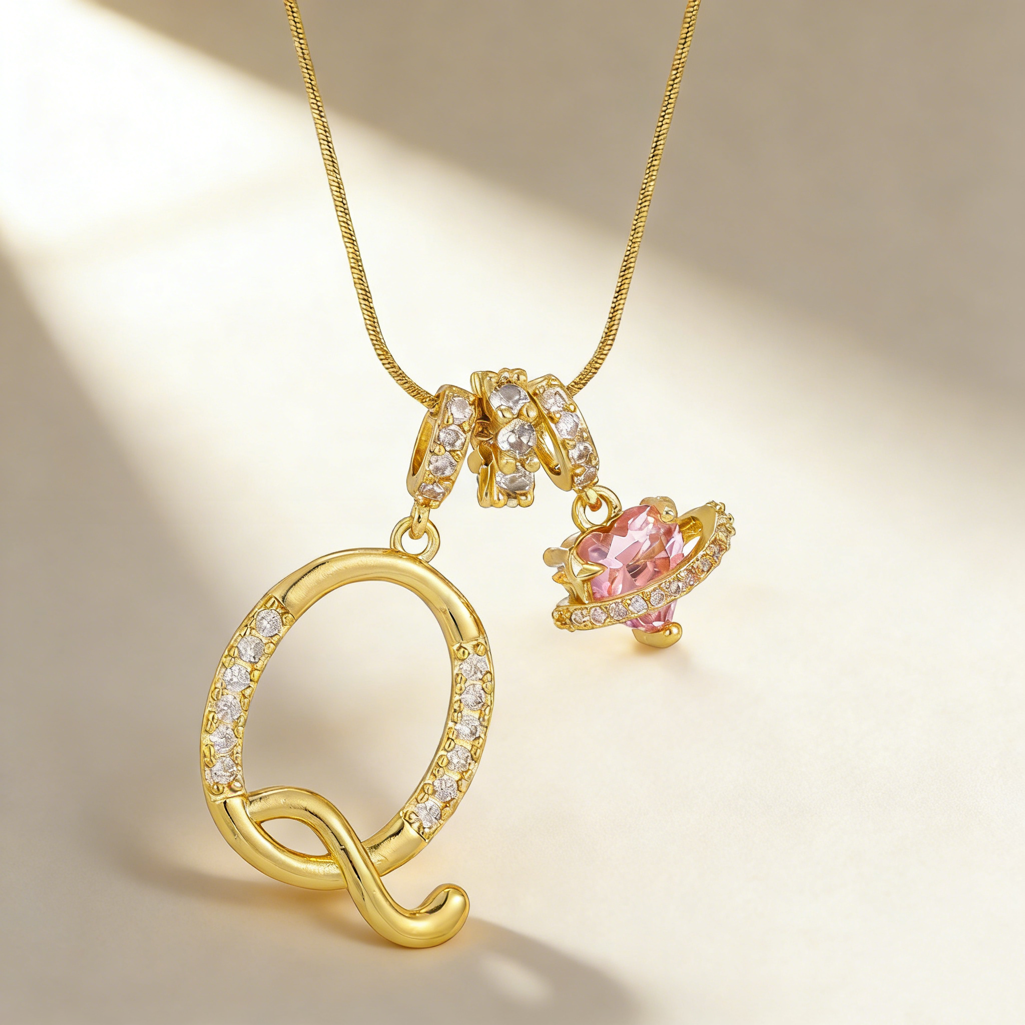 Romantic Letter Pendant Necklace