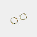 Silver Earrings with Round Insert