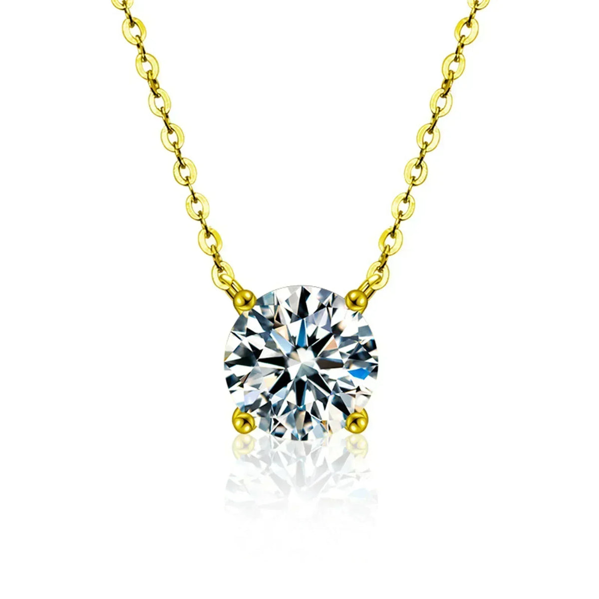Rafaela - Zircon Necklace with 18K Gold Plating on Sterling Silver