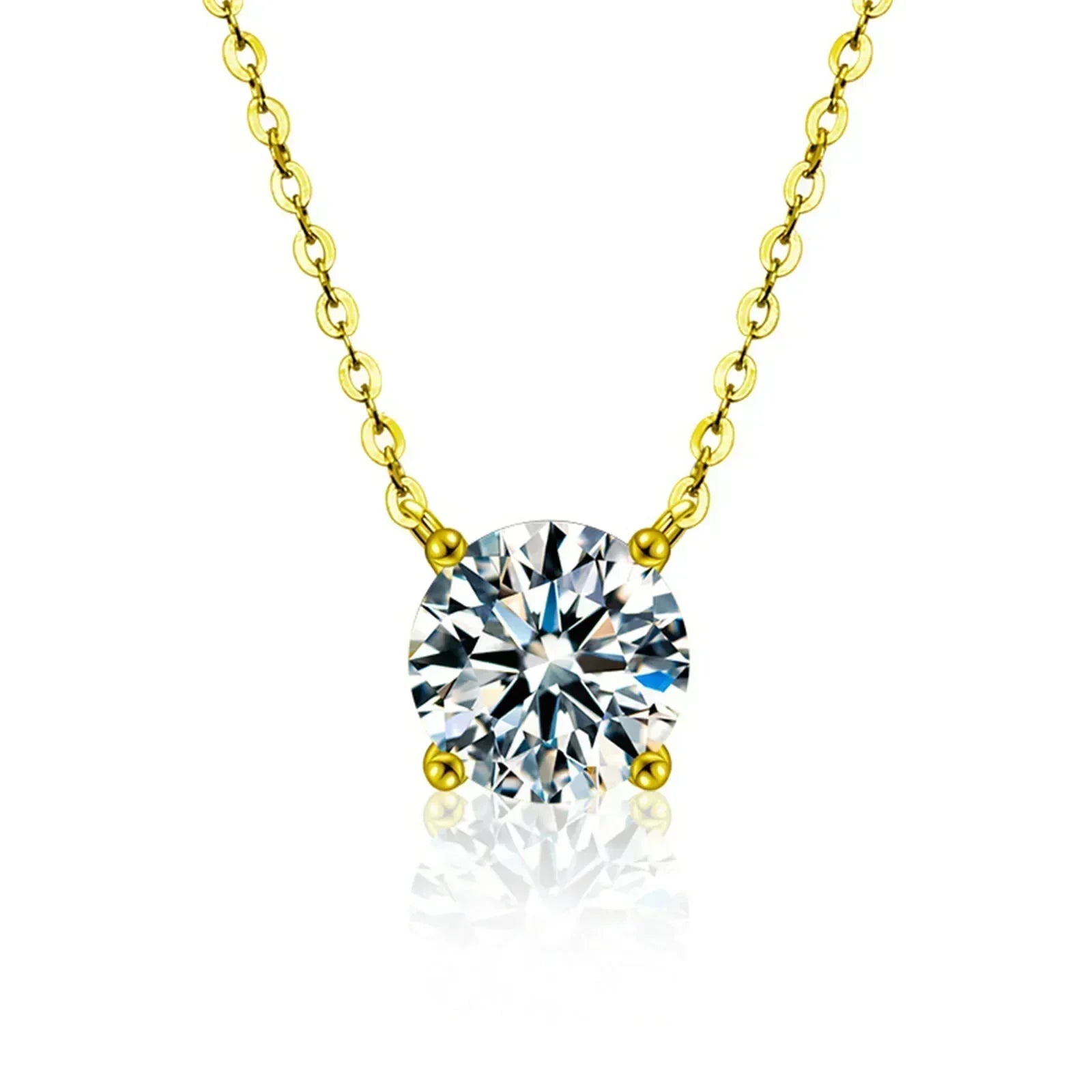 Rafaela - Zircon Necklace with 18K Gold Plating on Sterling Silver