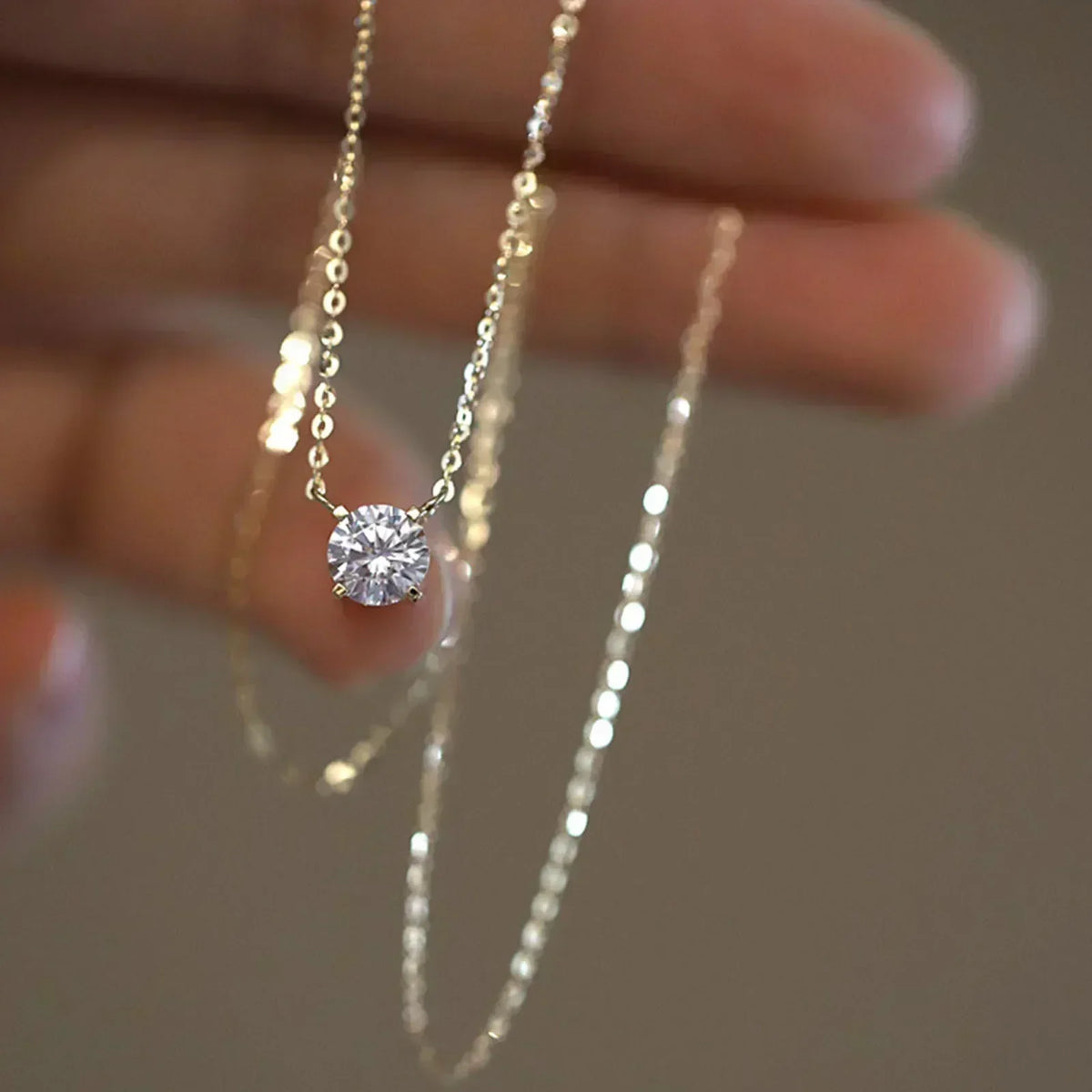 Rafaela - Zircon Necklace with 18K Gold Plating on Sterling Silver