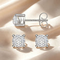 Minimalist Fireworks Cut Moissanite Stud Earrings