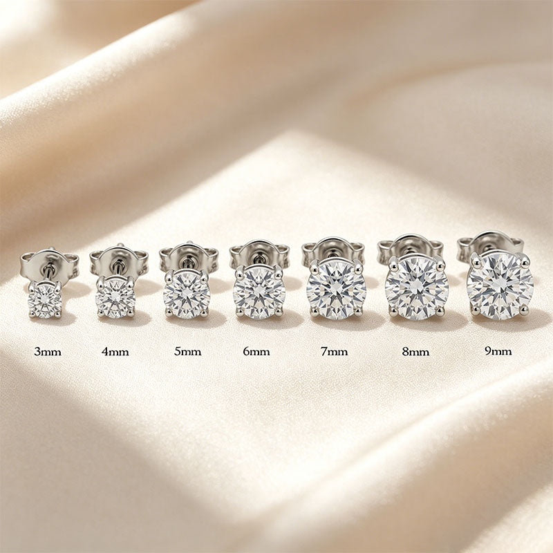 Timeless Classic Solitaire Moissanite Stud Earrings
