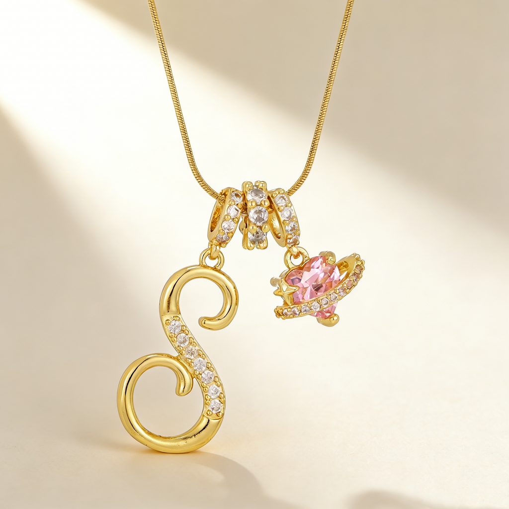 Romantic Letter Pendant Necklace