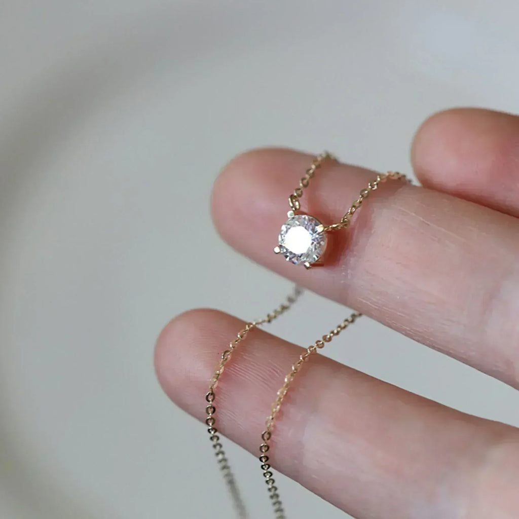 Rafaela - Zircon Necklace with 18K Gold Plating on Sterling Silver