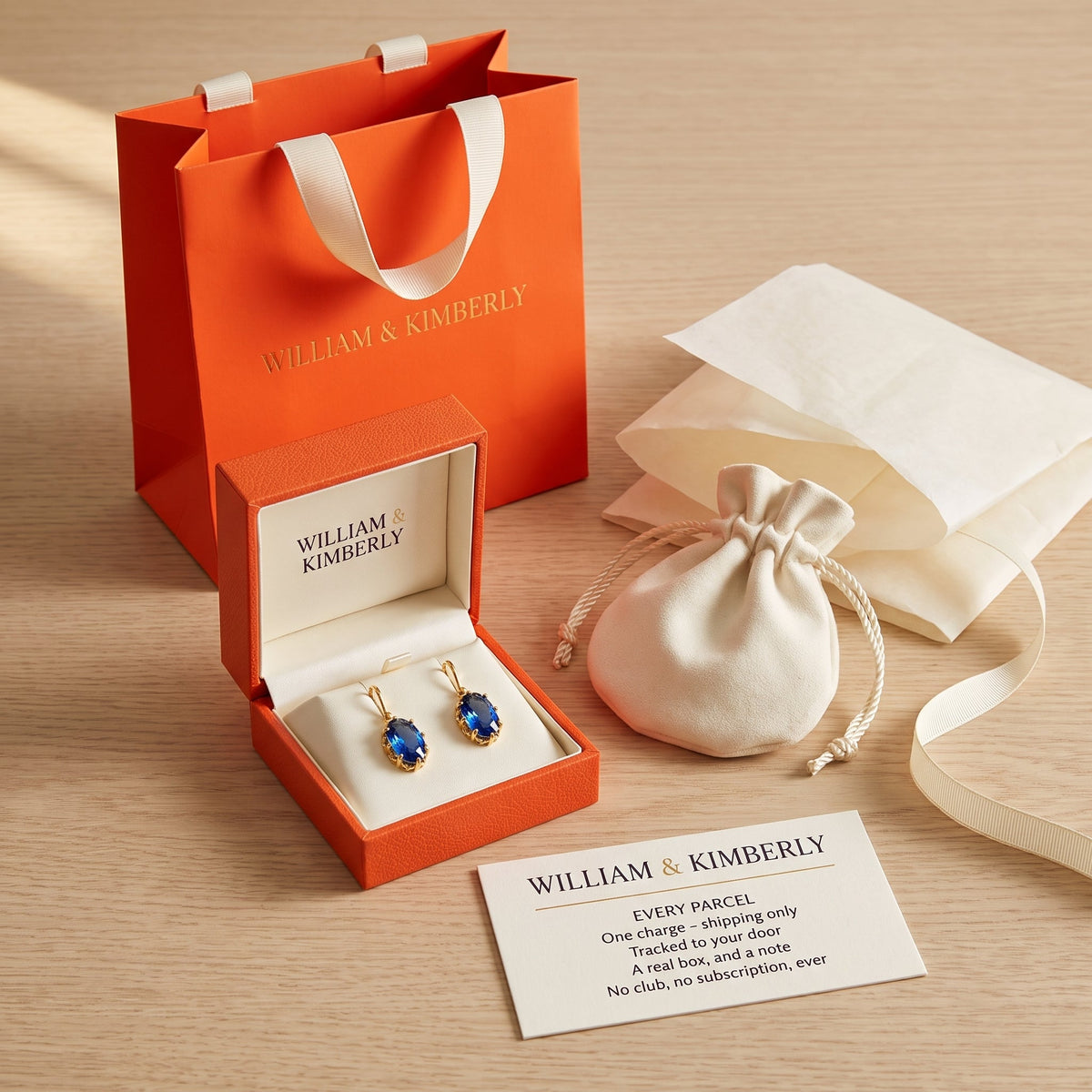 Paulina Gold Sapphire Earrings