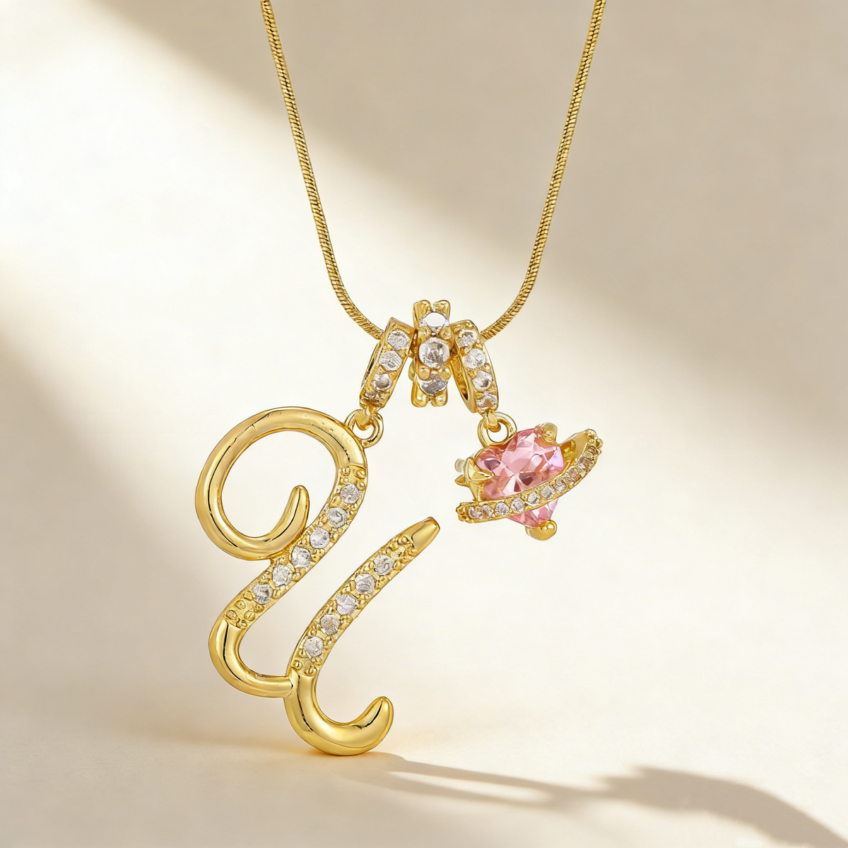 Romantic Letter Pendant Necklace