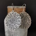 Vintage Hollow Mandala Rounded Earrings