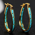 Caspian Edge Gold Hoops