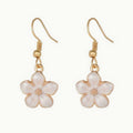 Flower Pearl Dangling Earrings