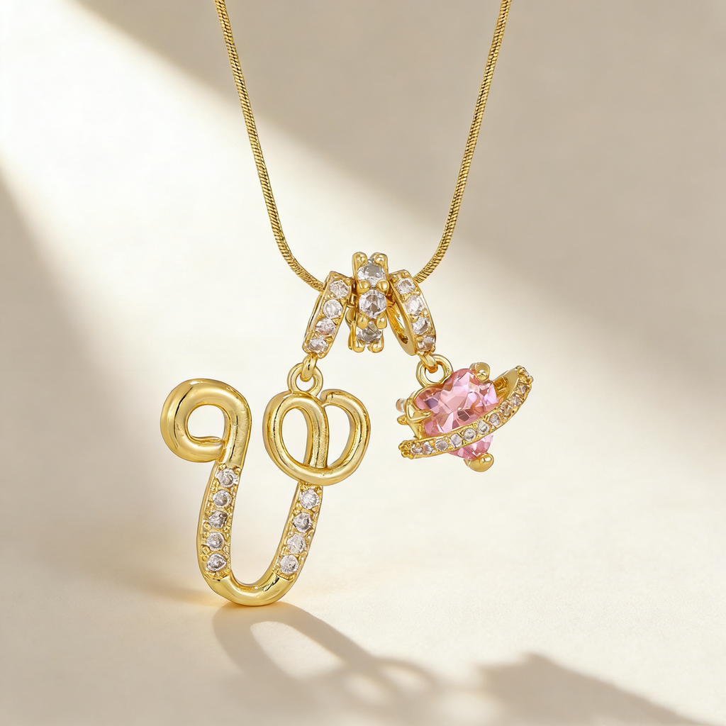 Romantic Letter Pendant Necklace