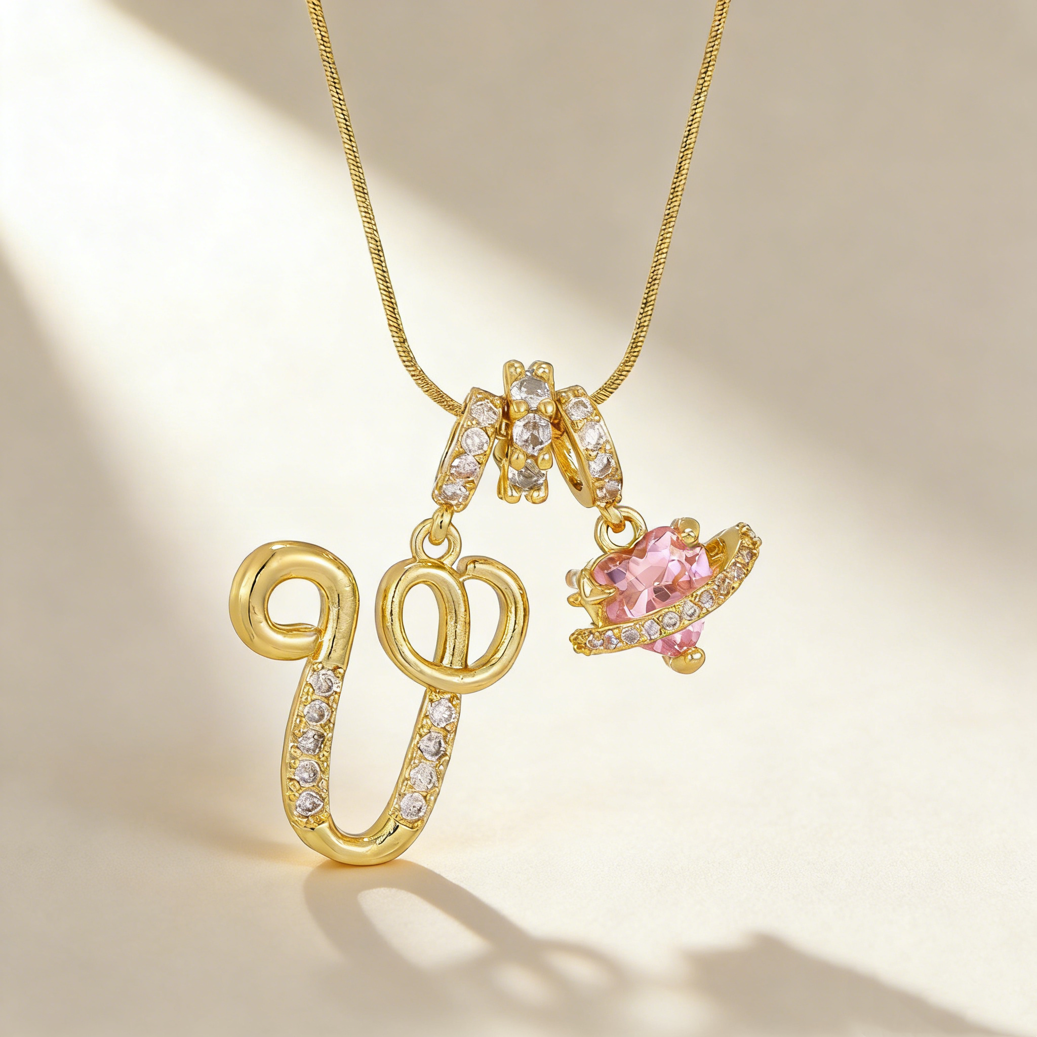Romantic Letter Pendant Necklace