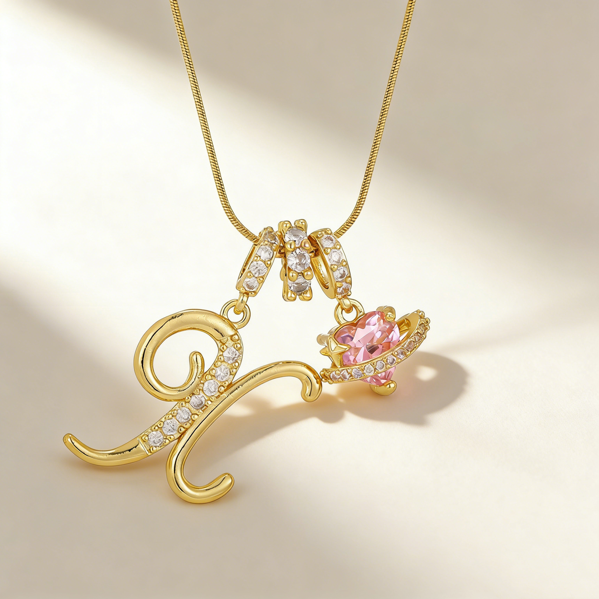 Romantic Letter Pendant Necklace