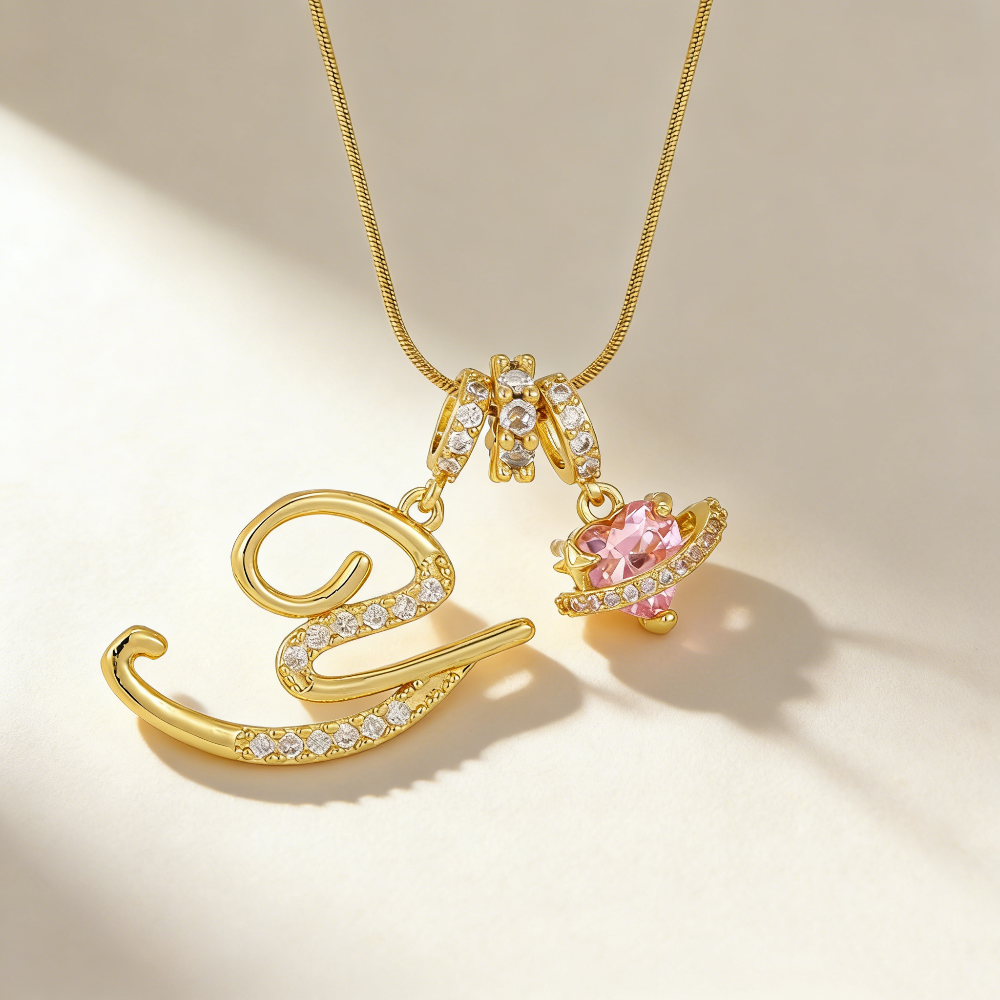 Romantic Letter Pendant Necklace