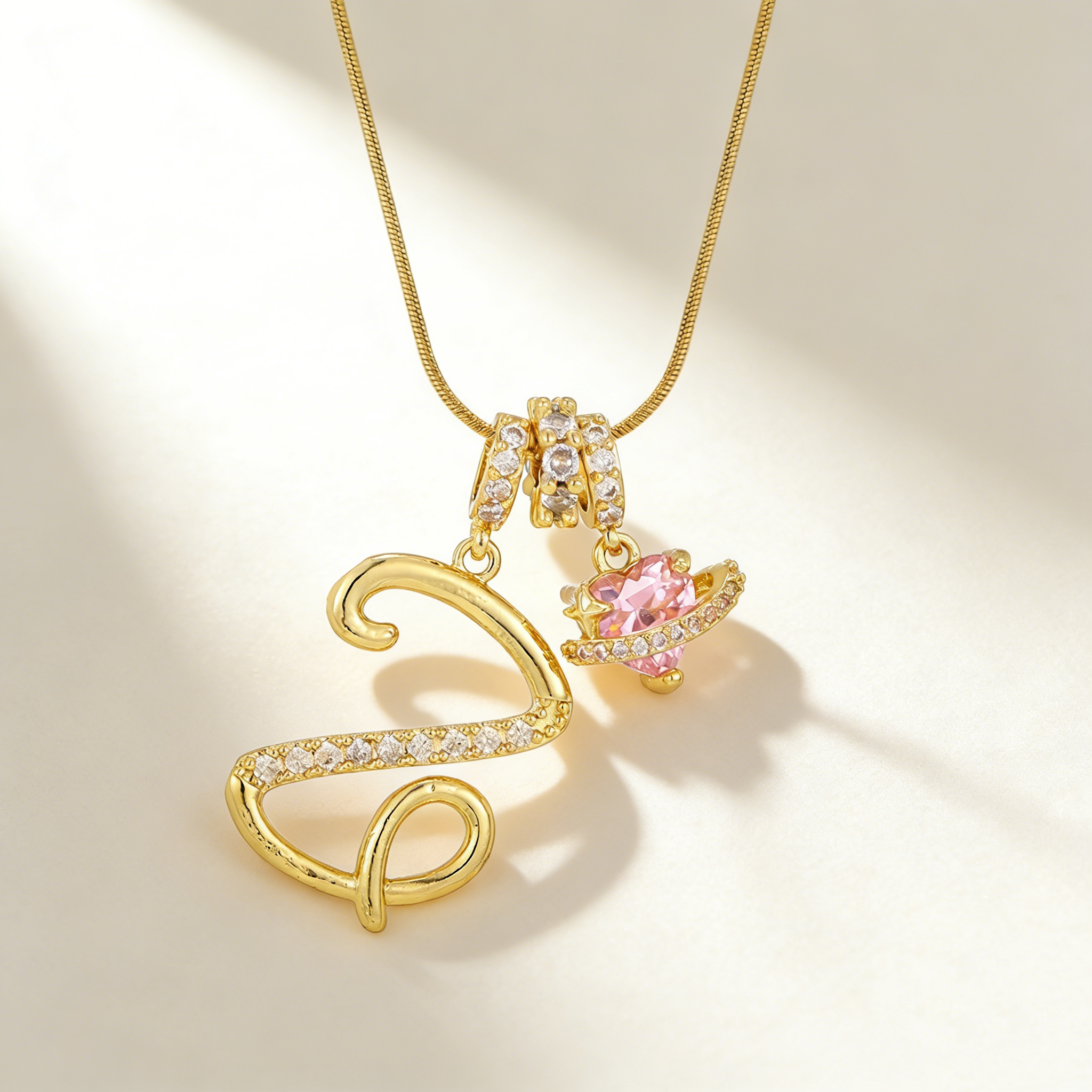 Romantic Letter Pendant Necklace