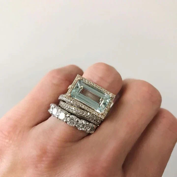 Gabriele - Vintage Turquoise Glass Ring