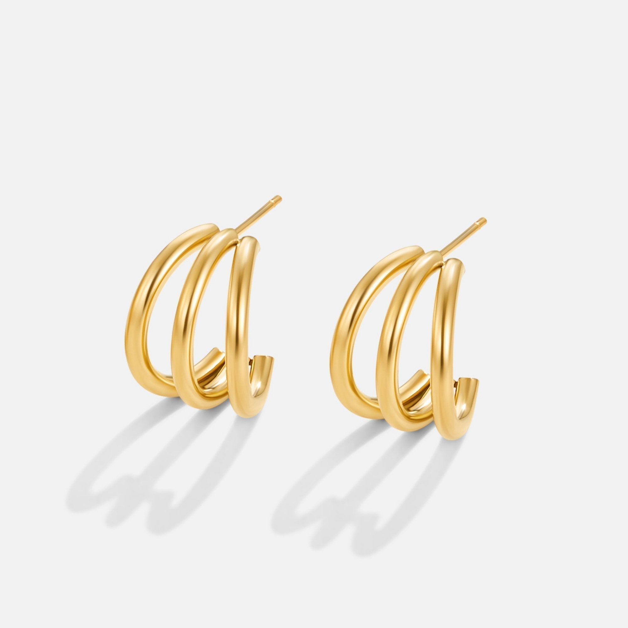 Helene – Textured Gold-Plated Mini Criolle.