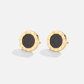 Selina – Round Earrings with a Black Center