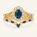 Azelia Gold Sapphire Set