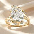 Pear-Shaped Cut Moissanite Ring
