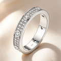 Moissanite Simple Sparkling Ring